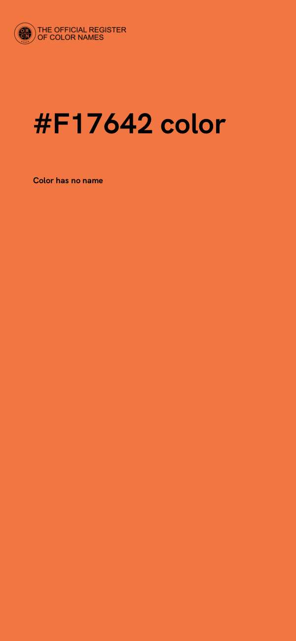 #F17642 color image
