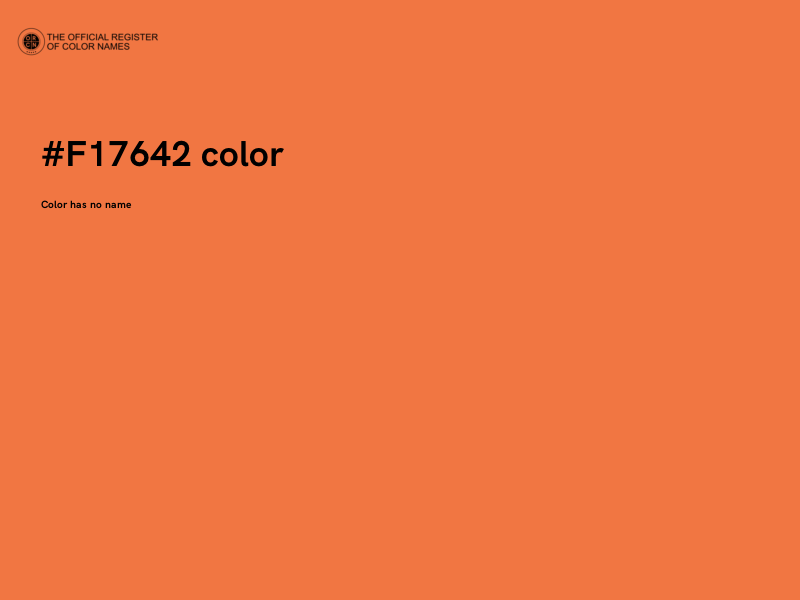 #F17642 color image