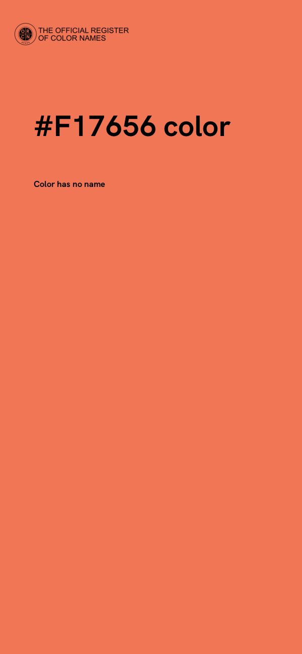 #F17656 color image