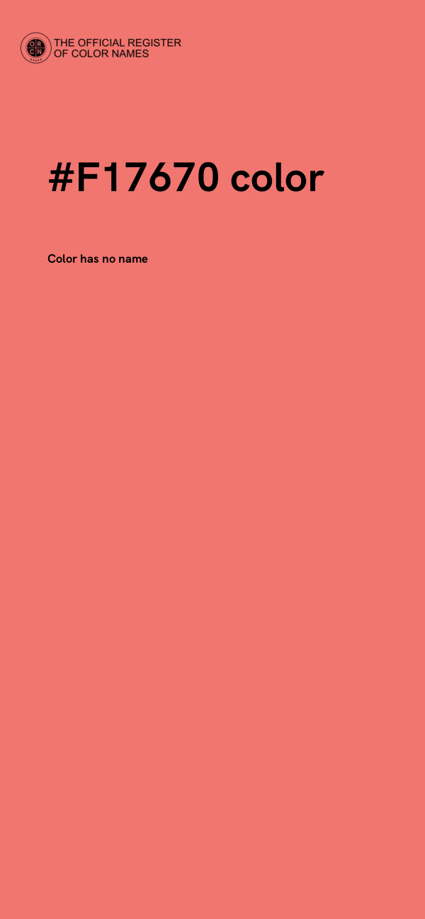 #F17670 color image