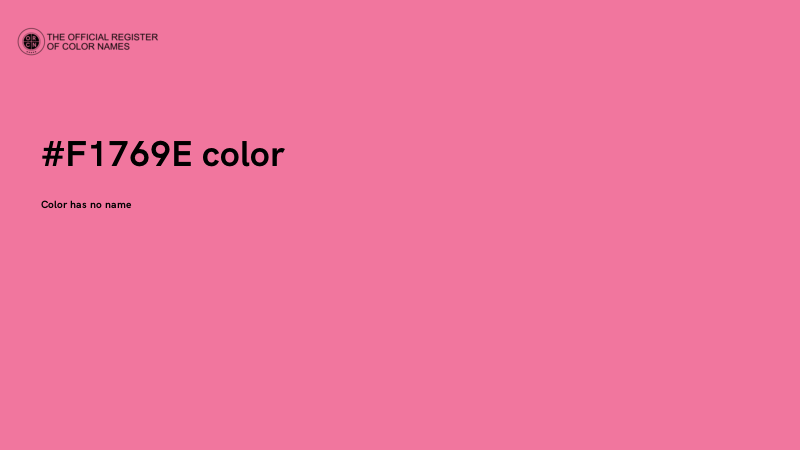 #F1769E color image