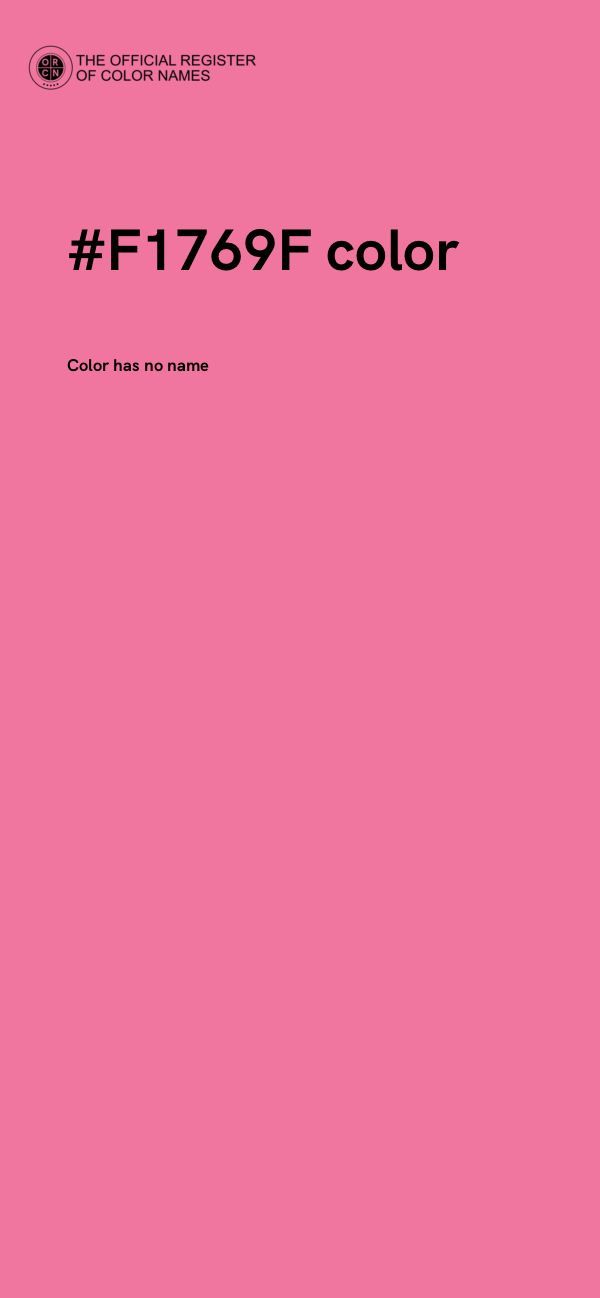 #F1769F color image