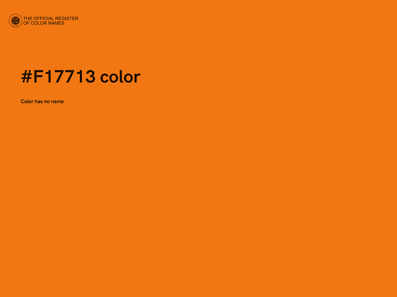 #F17713 color image