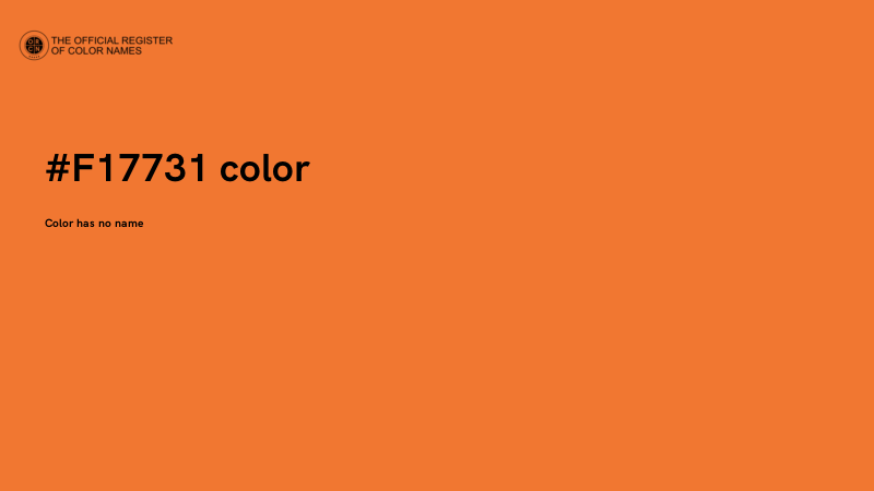 #F17731 color image