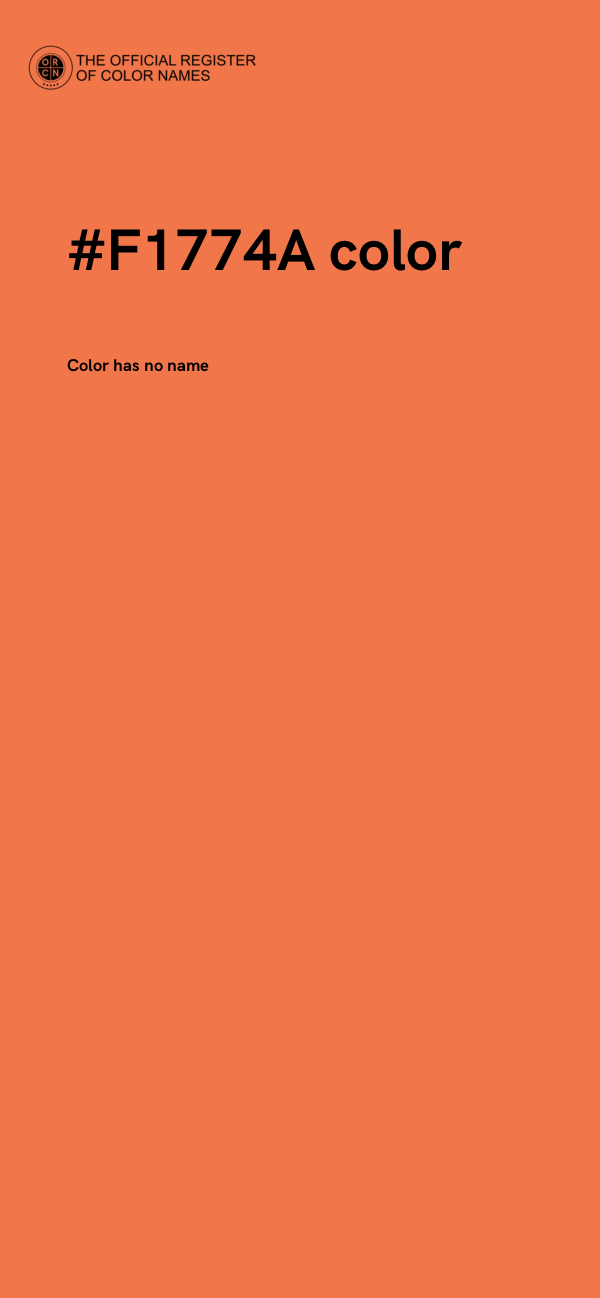 #F1774A color image
