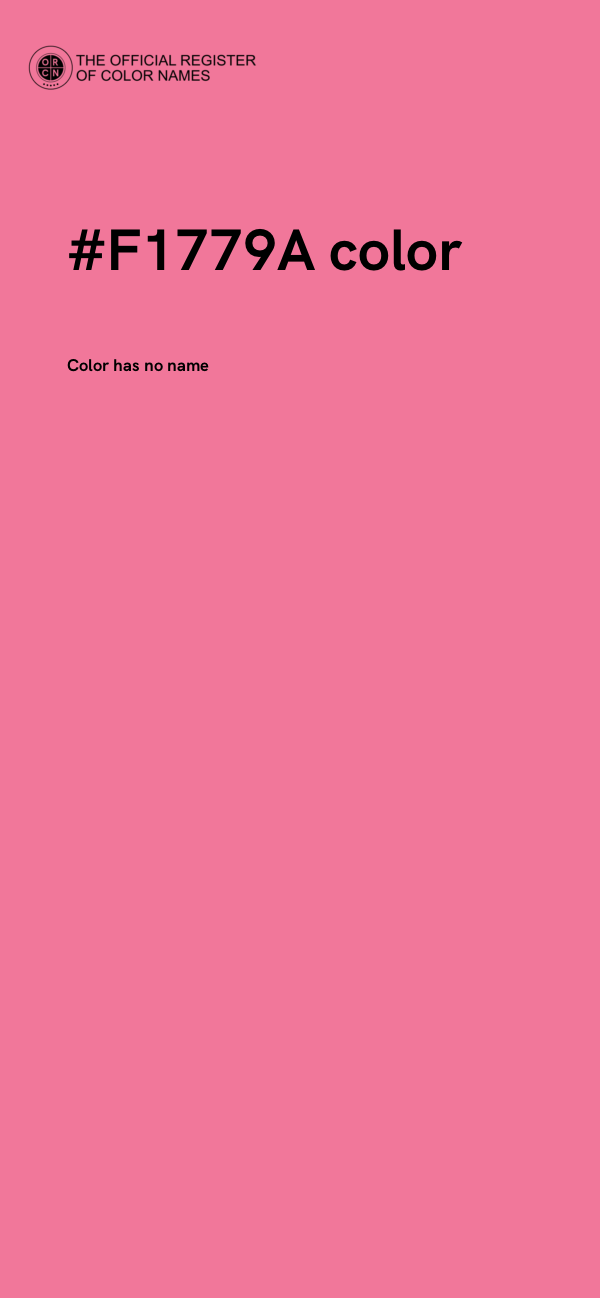 #F1779A color image