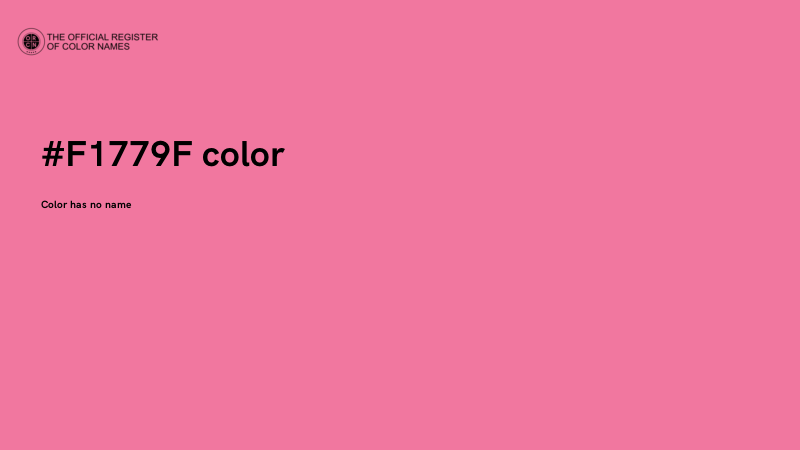 #F1779F color image