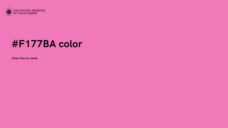 #F177BA color image