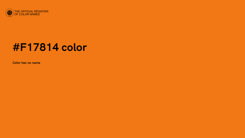 #F17814 color image