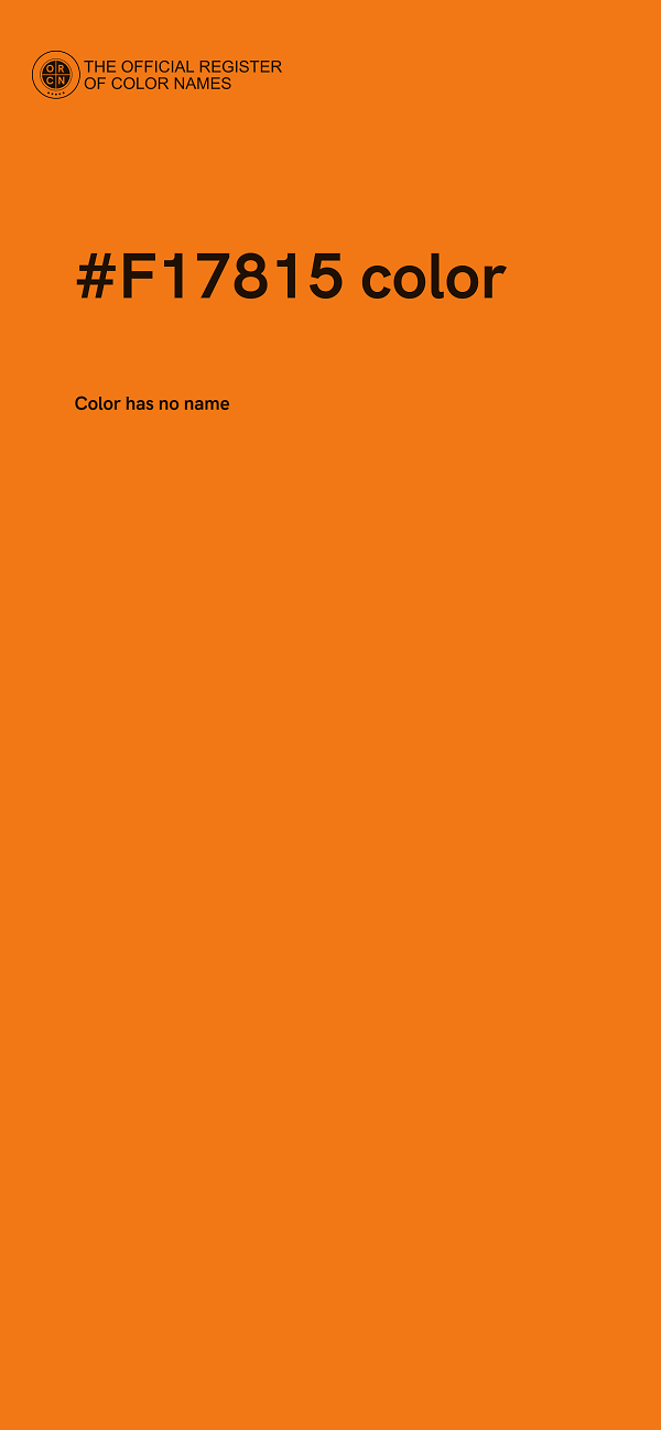 #F17815 color image