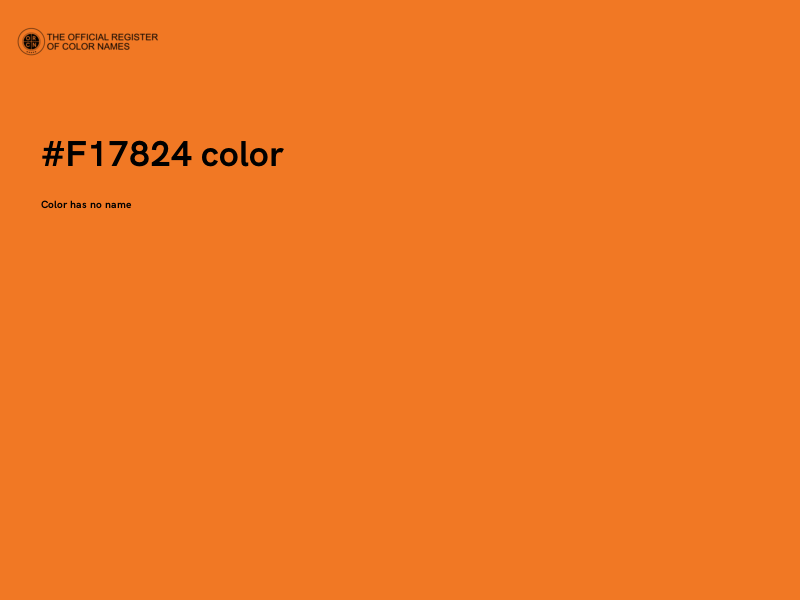 #F17824 color image
