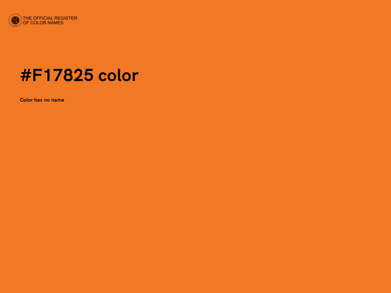 #F17825 color image