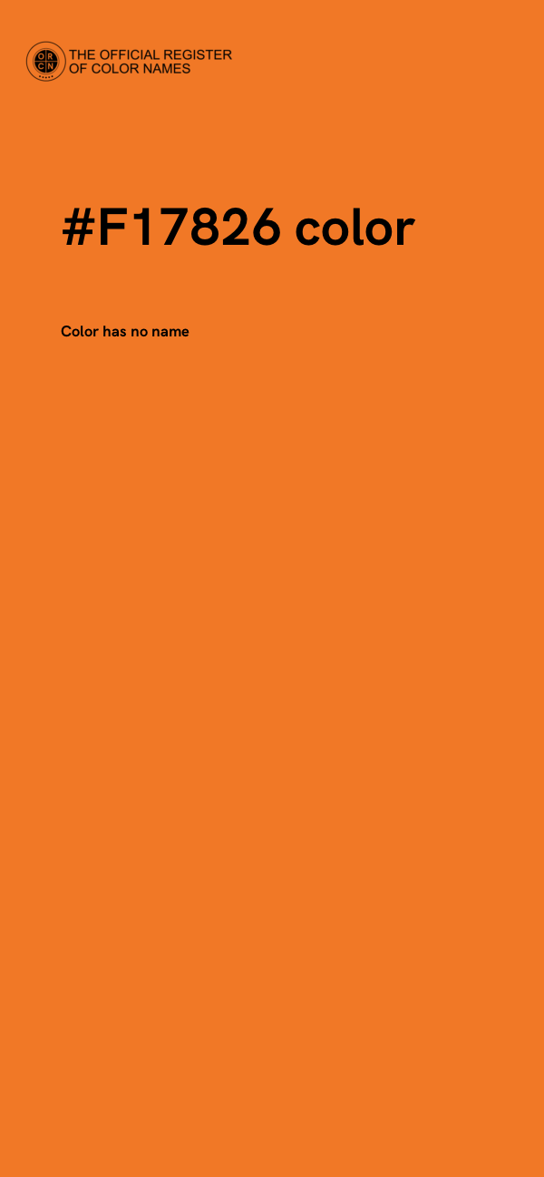 #F17826 color image