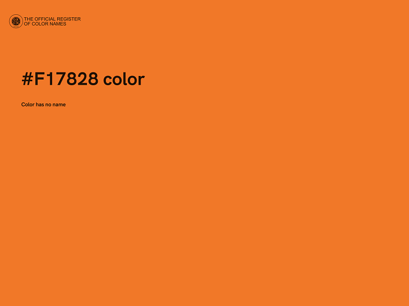 #F17828 color image