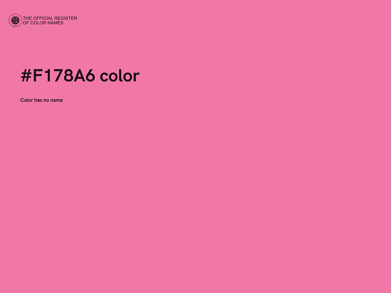 #F178A6 color image