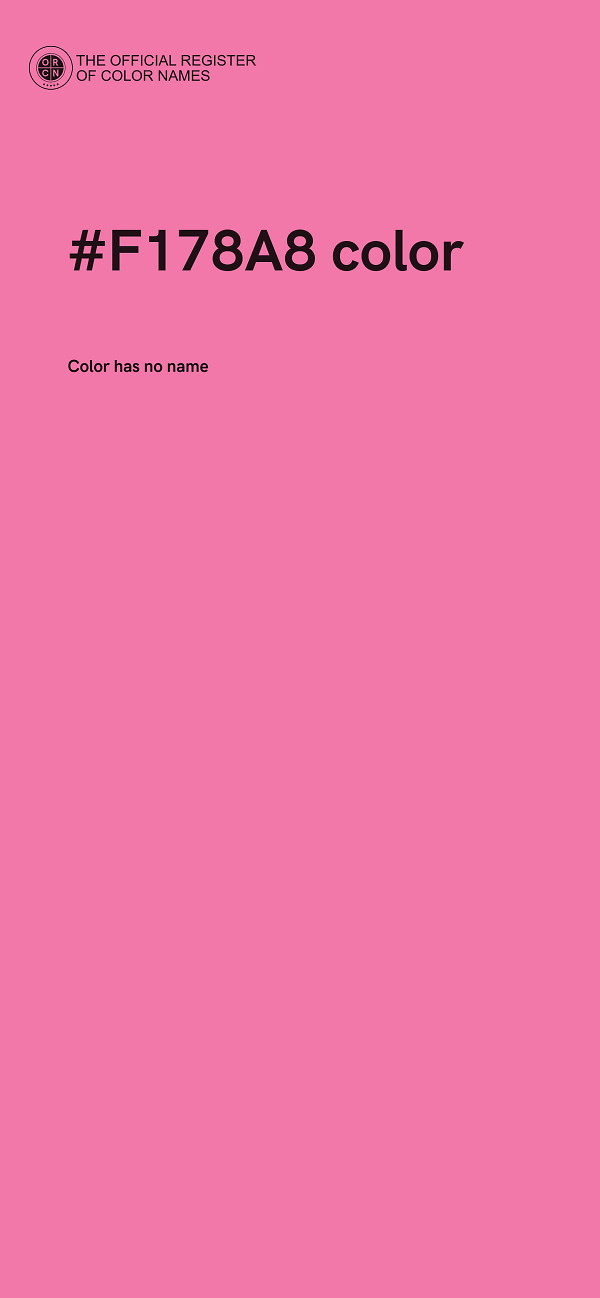 #F178A8 color image