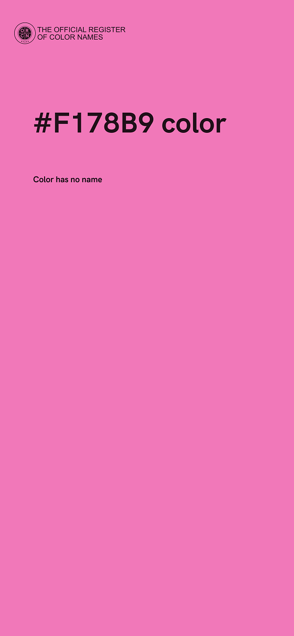#F178B9 color image