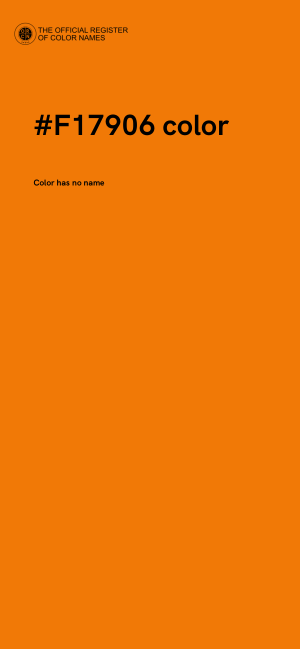 #F17906 color image