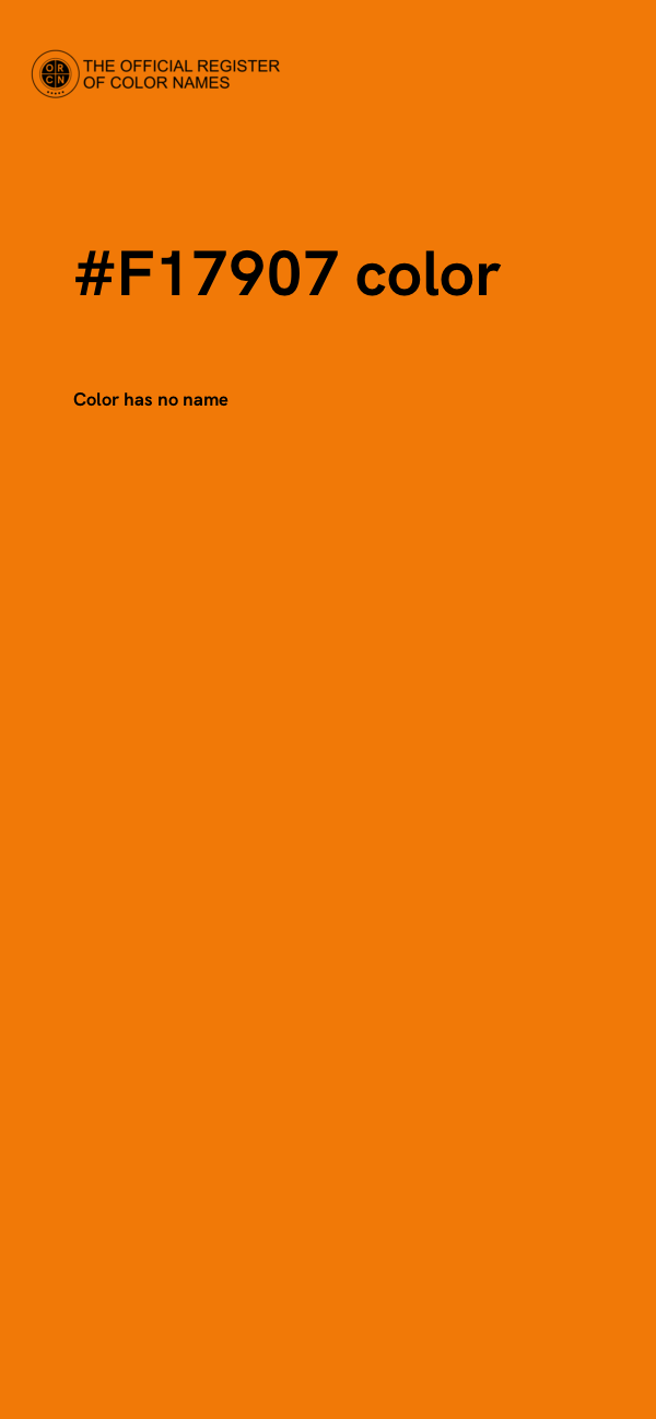 #F17907 color image