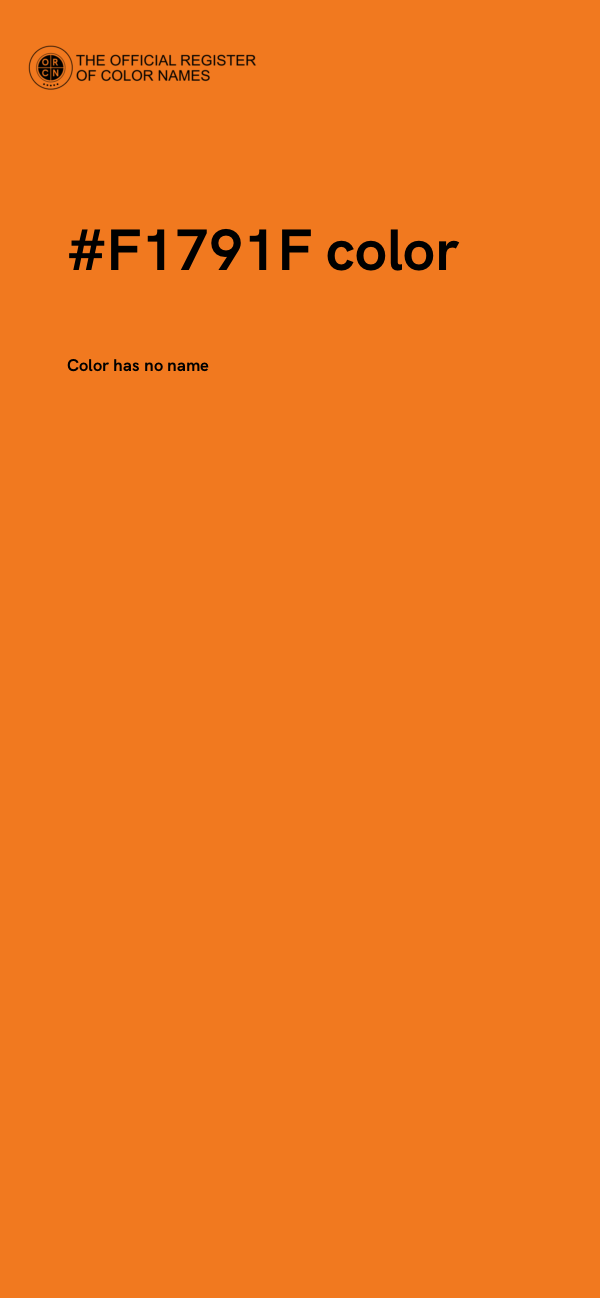 #F1791F color image