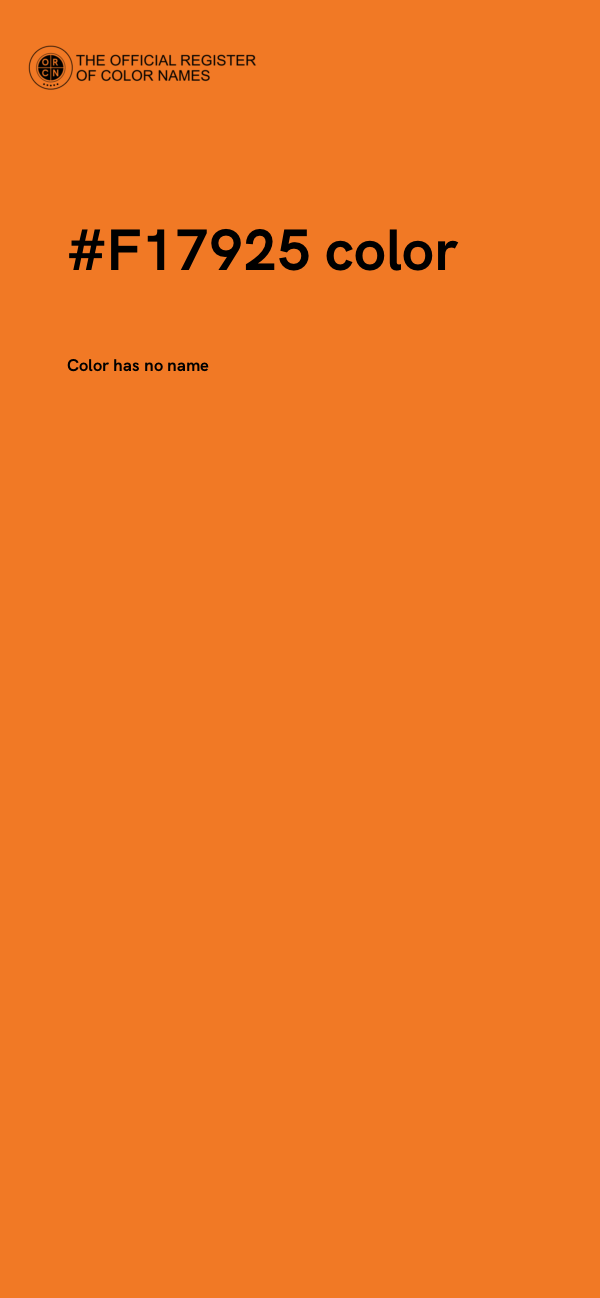 #F17925 color image