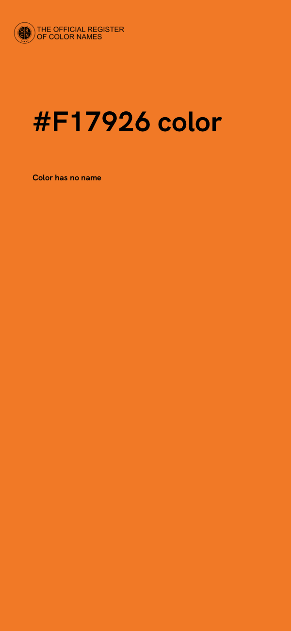 #F17926 color image