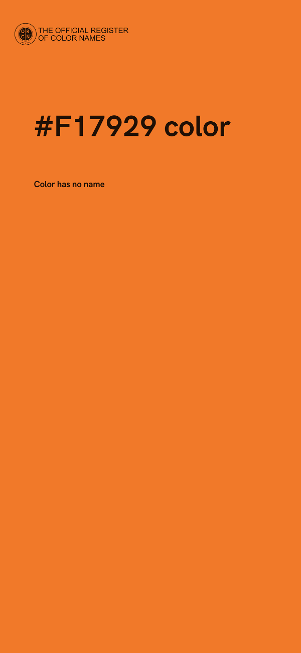 #F17929 color image