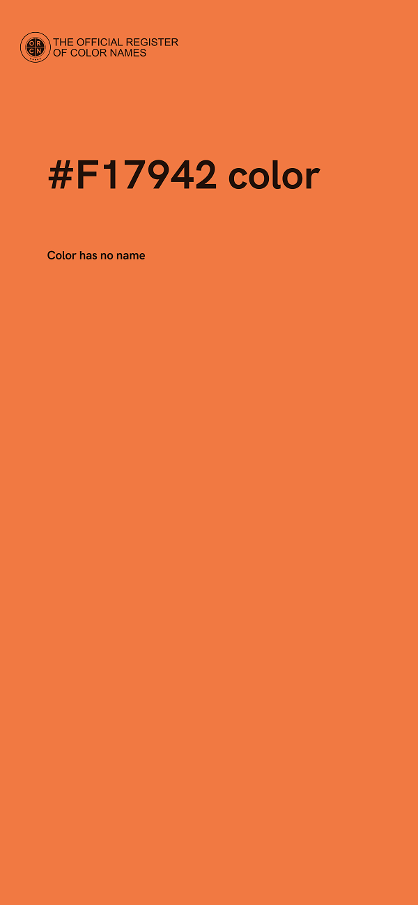 #F17942 color image