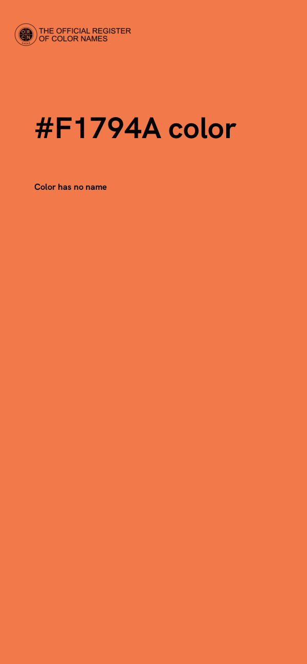 #F1794A color image