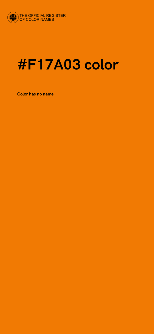 #F17A03 color image