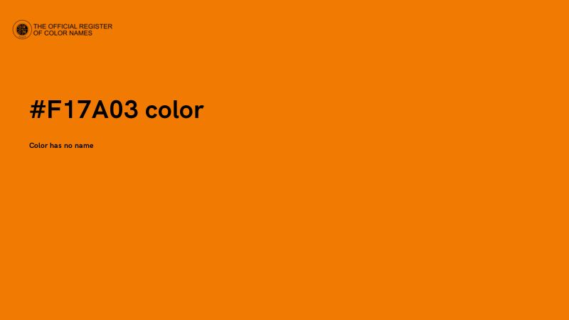 #F17A03 color image