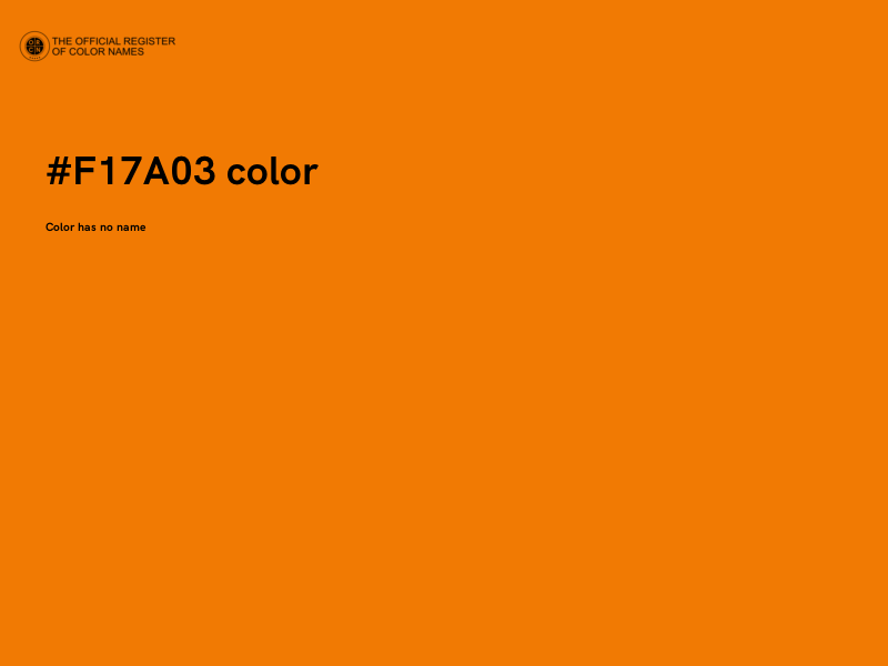 #F17A03 color image