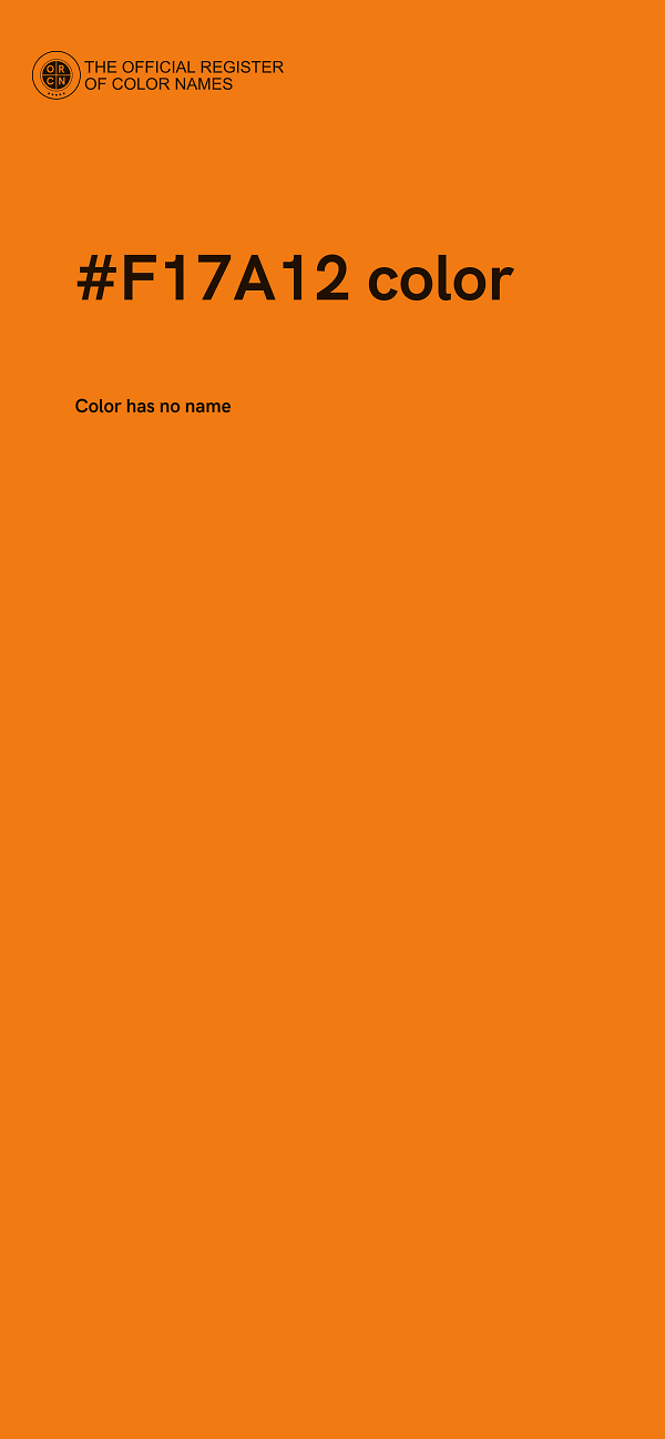 #F17A12 color image