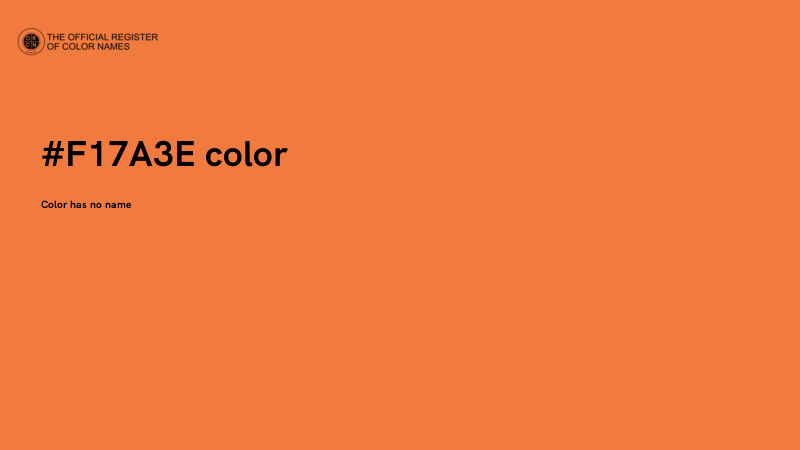 #F17A3E color image
