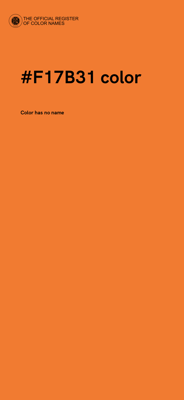 #F17B31 color image
