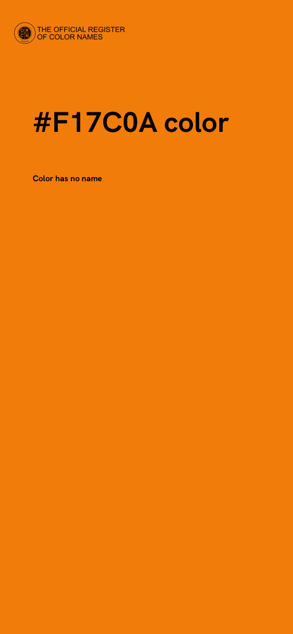 #F17C0A color image