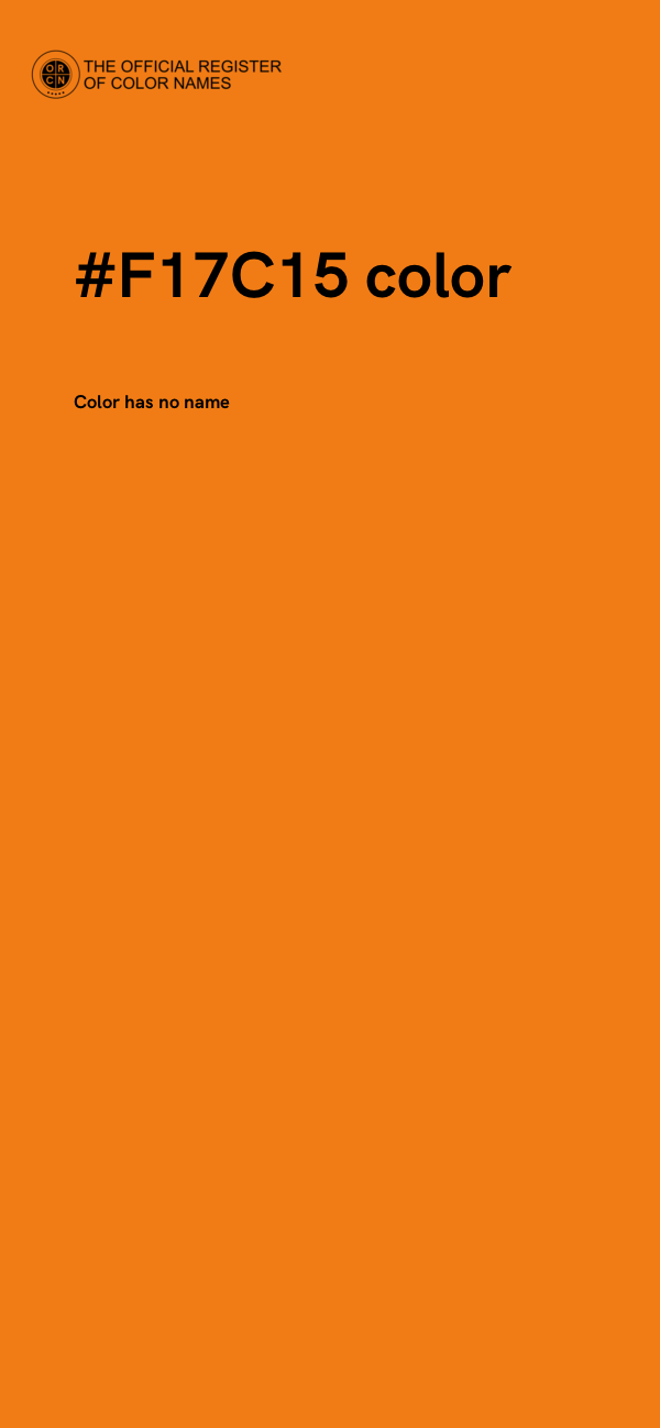 #F17C15 color image