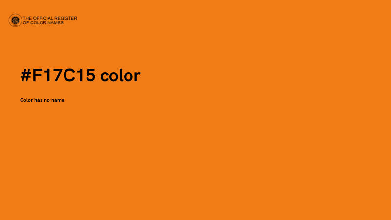 #F17C15 color image