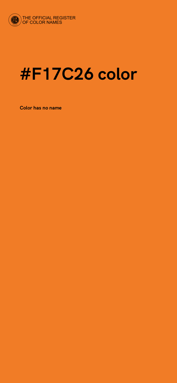#F17C26 color image