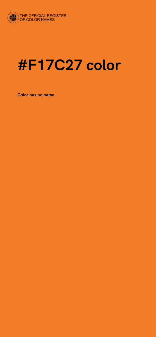 #F17C27 color image