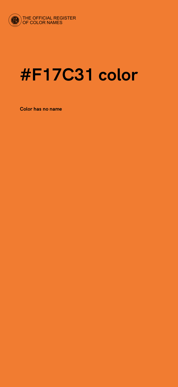 #F17C31 color image