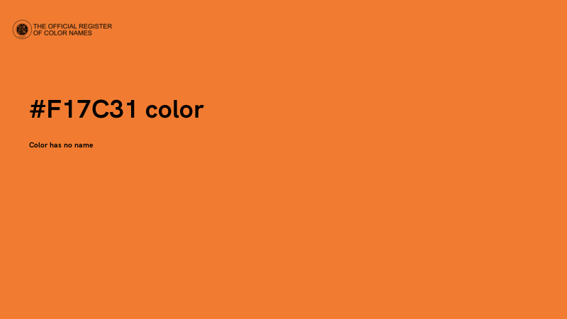 #F17C31 color image