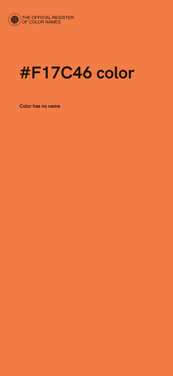 #F17C46 color image