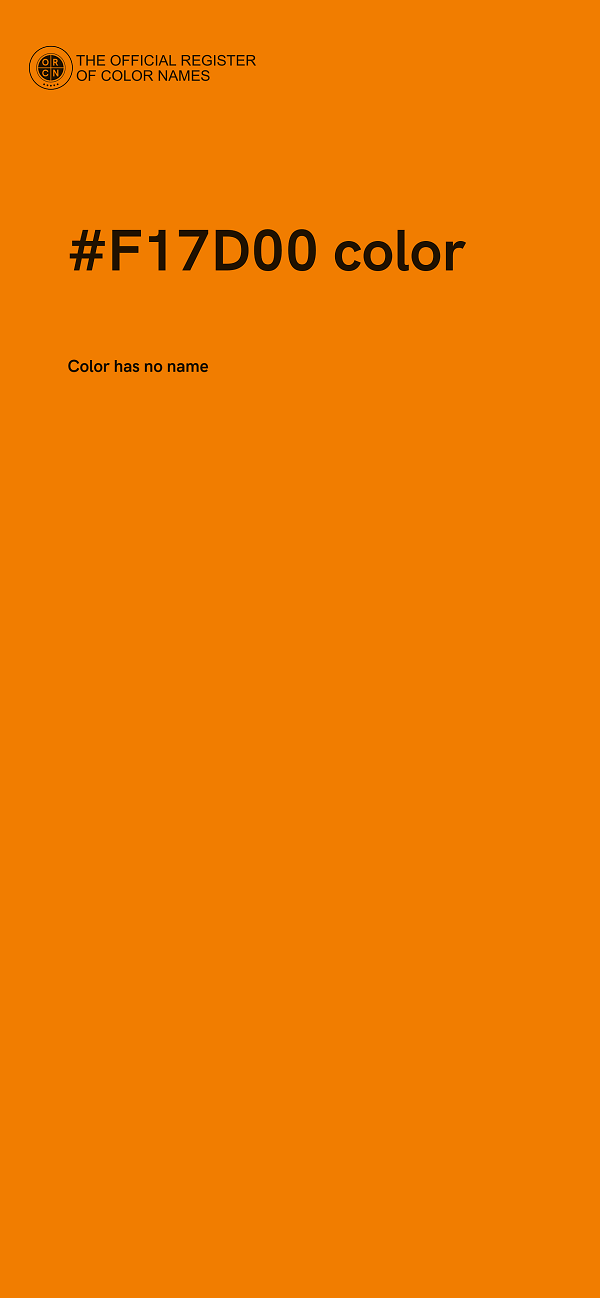 #F17D00 color image