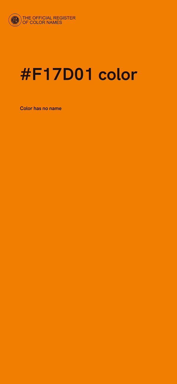#F17D01 color image