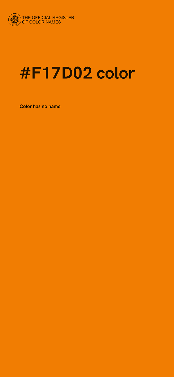 #F17D02 color image