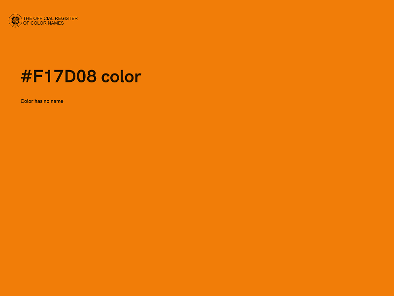 #F17D08 color image