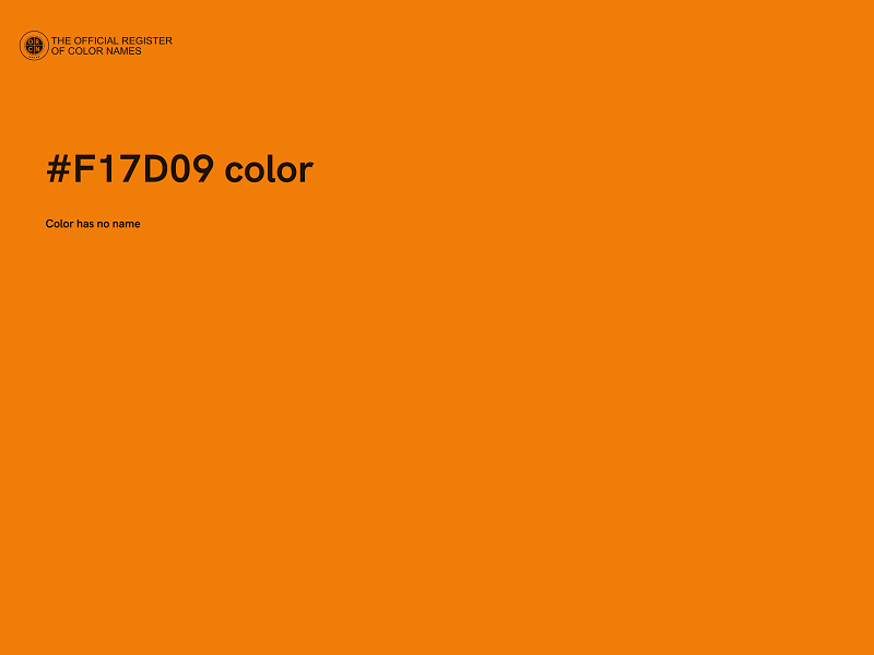 #F17D09 color image