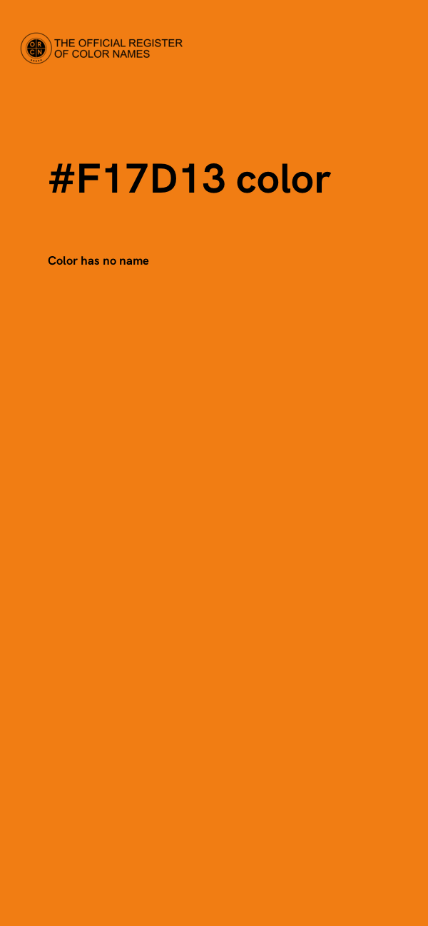 #F17D13 color image