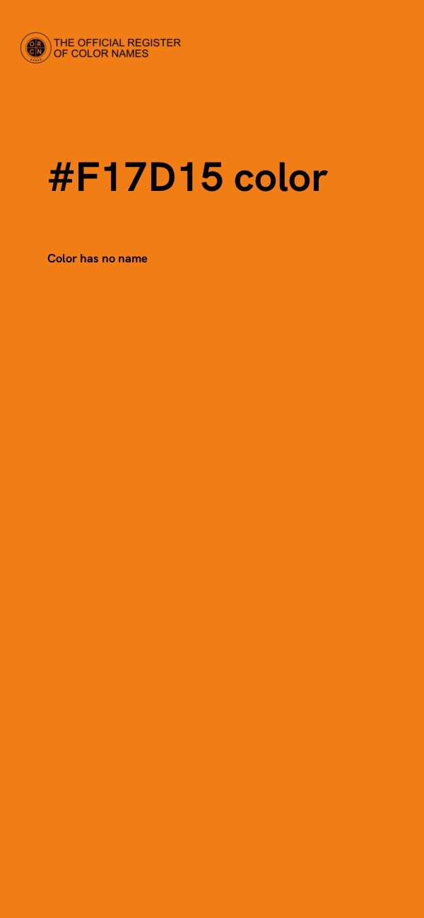 #F17D15 color image